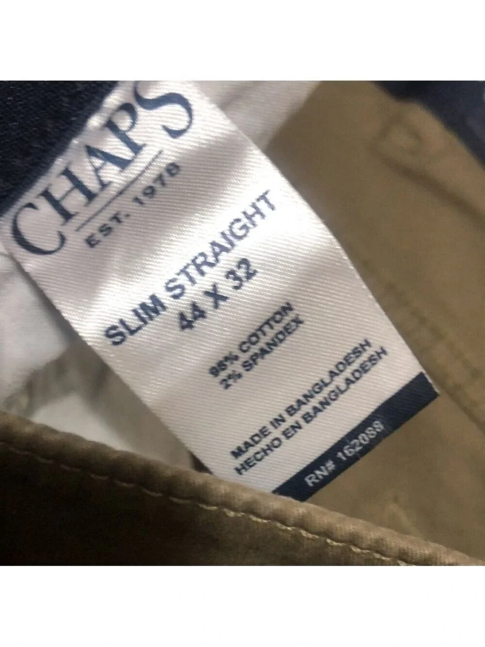 Chaps Slim Straight Chino Pants Sz 44 X 32